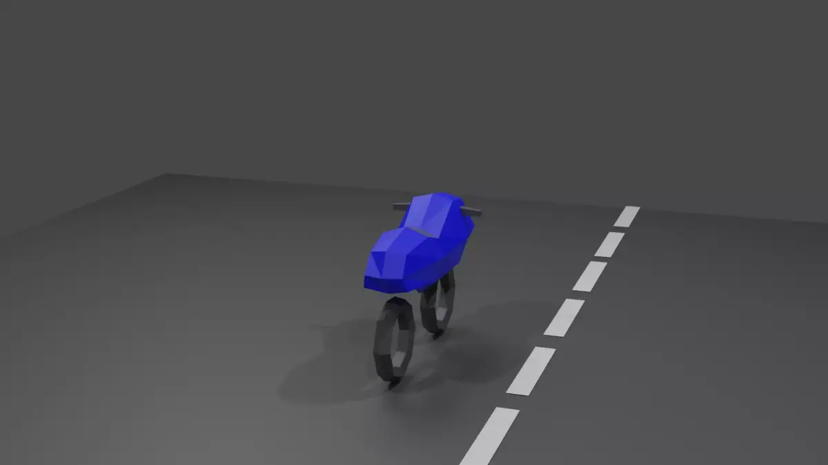 Lowest Poly Motorcycle 4 Color Pack Low-poly 3D model