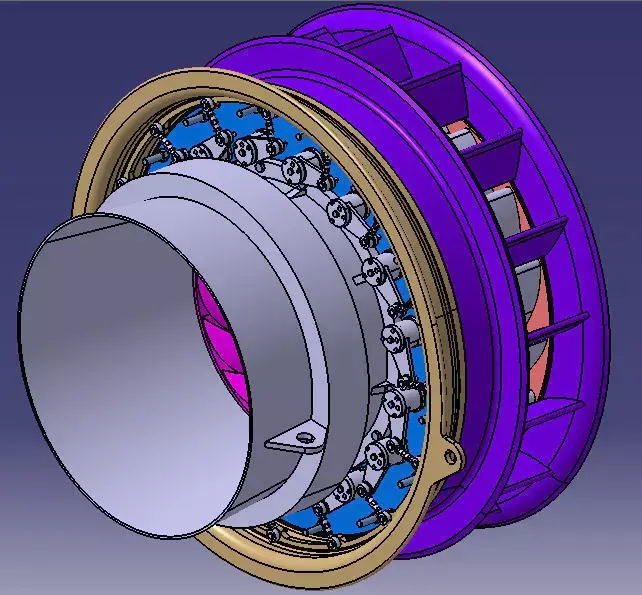 Horizontal Francis Turbine Free 3D model