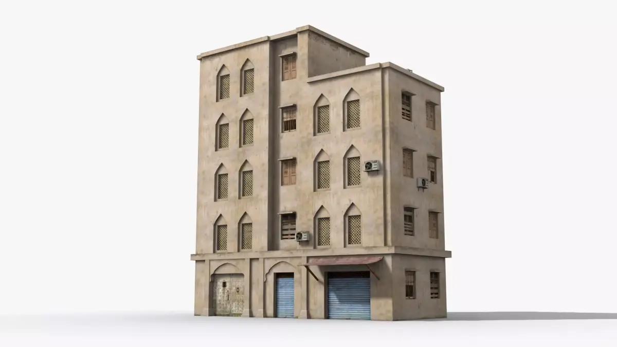 Arab Middle East Building x22 Low-poly 3D model