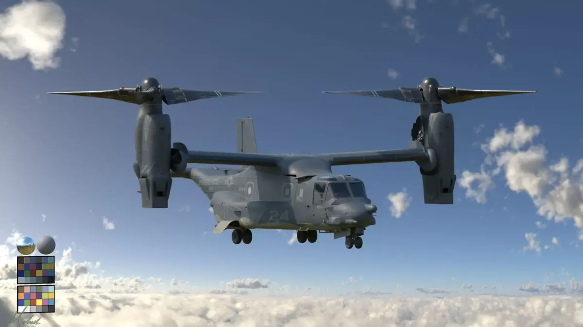 MV22-Osprey Ghost grey  3D model