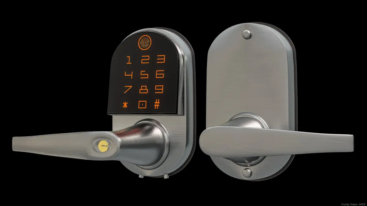 Smart Digital Lock With Keypad PBR 3D model