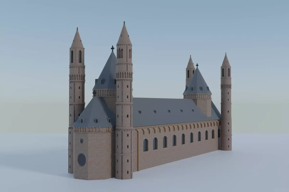 Worms cathedral 3D model