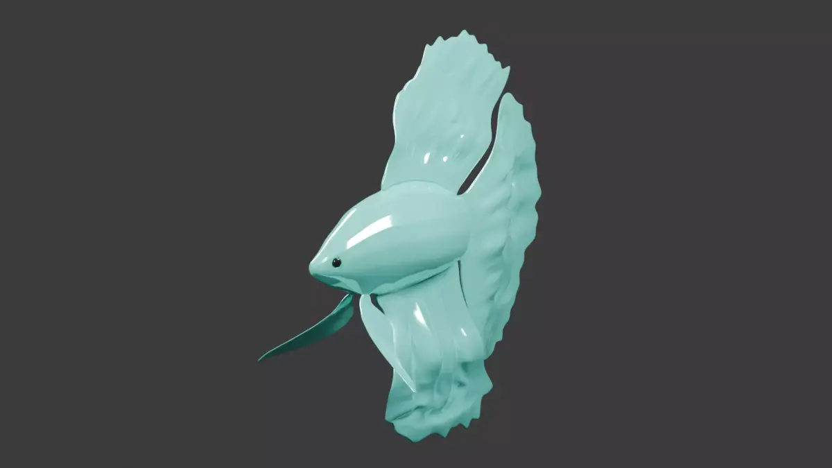 betta fish Low-poly 3D model