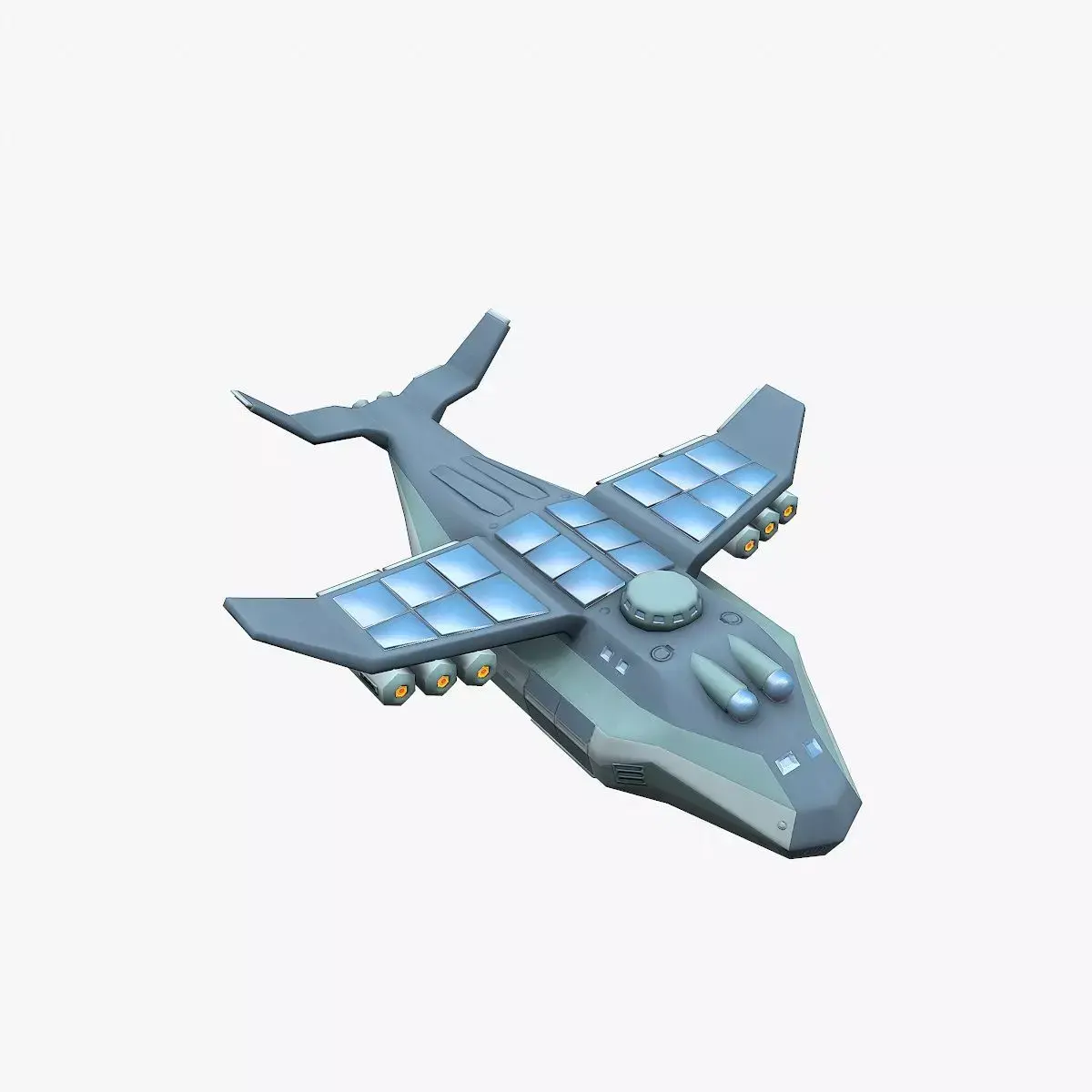 Cargo Spaceship Low-poly 3D model