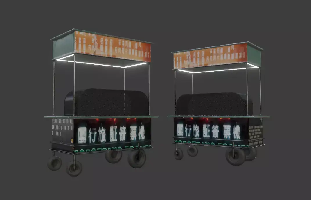 Food Mobile Stand Low-poly 3D model