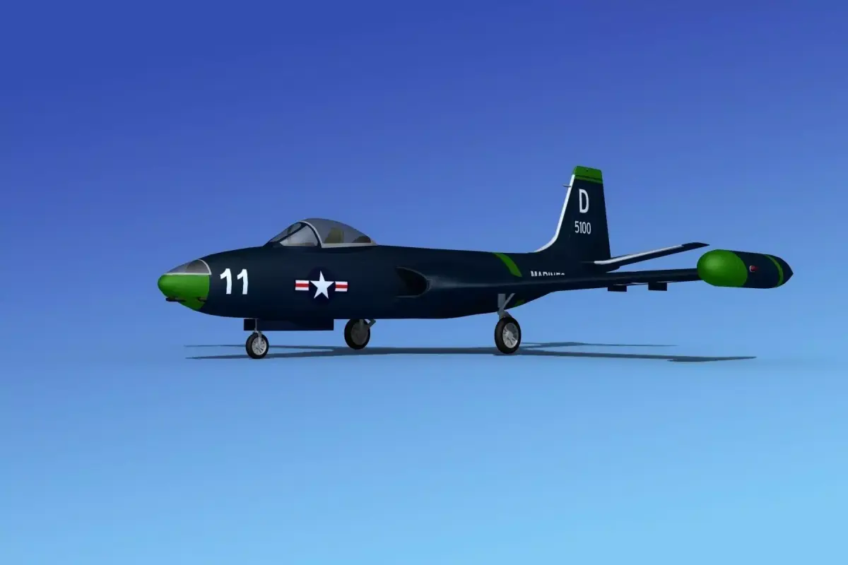 McDonnell F2H4 Banshee V05 3D model
