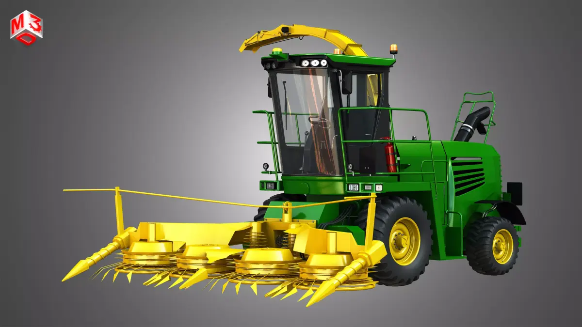JD - 7300 Forage Harvester Combine 3D model