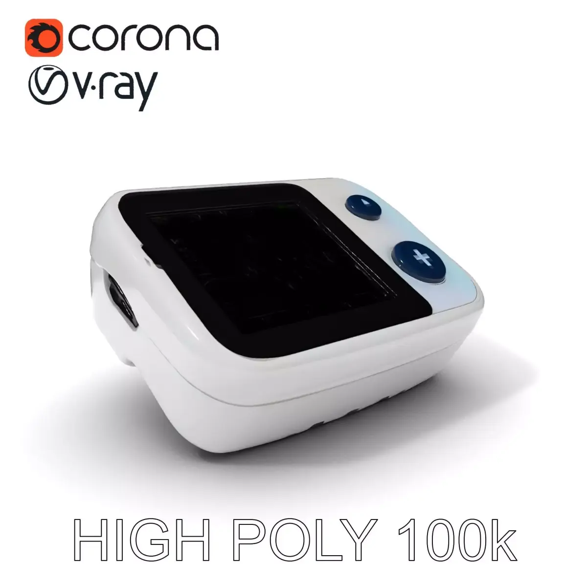 Compact Heart Monitor Model Pack Low-poly 3D model
