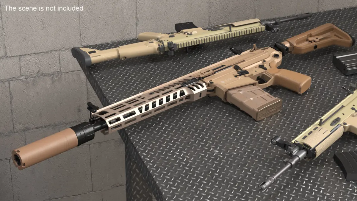 Assault Rifle SIG MCX Spear 3D model