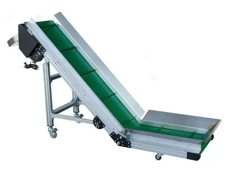 customizable electric climbing PVC belt conveyor system 3D model