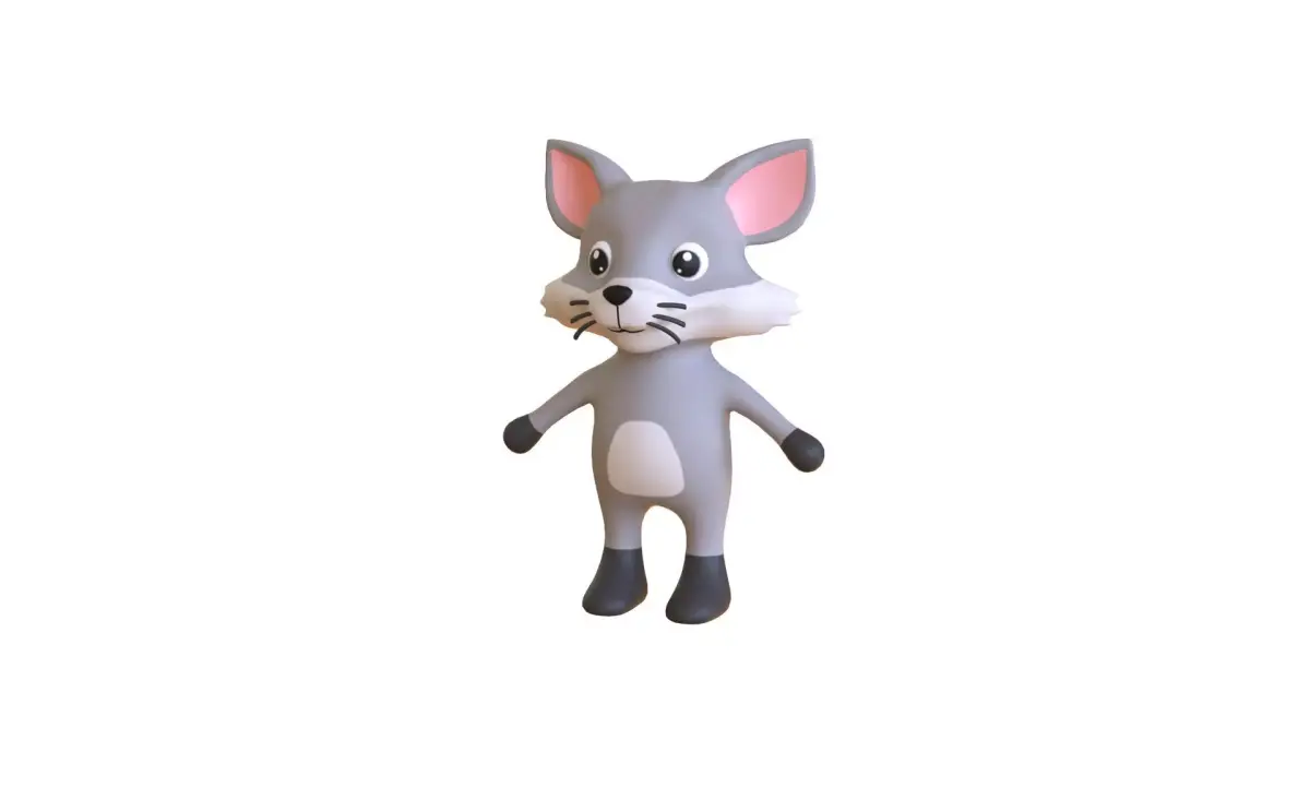 High-Quality 3D Cute Ratel for Games  Low-poly 3D model