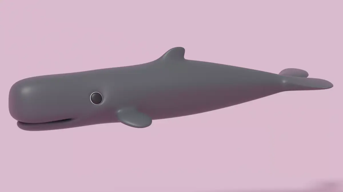 Cartoon Sperm Whale 3D model