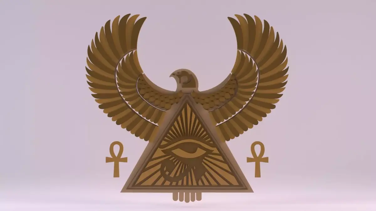 Egyptian Symbols - 036 Low-poly 3D model