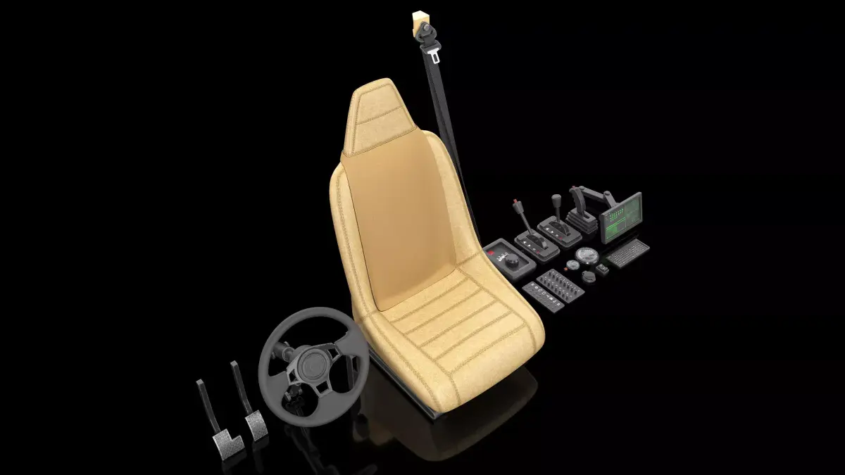 Car Interior Elements Asset PBR 3D model