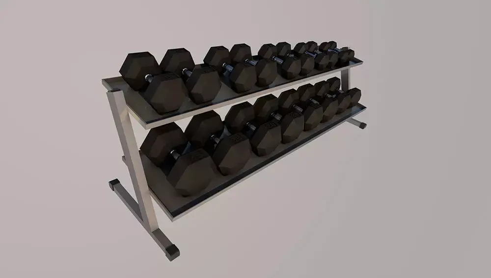 The dumbbell rack Low-poly 3D model