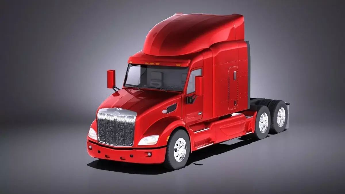 Peterbilt 579 semi truck 2017 VRAY 3D model