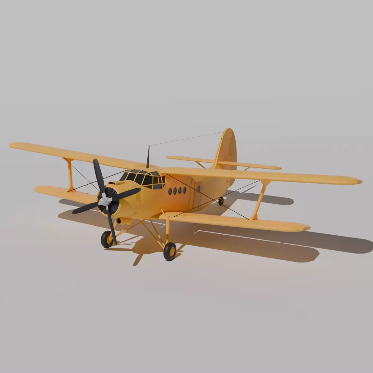 Antonov AN-2 Low-poly 3D model
