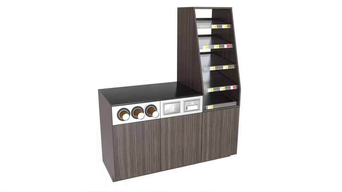 Coffee station bar cabinet commercial industrial 3D model