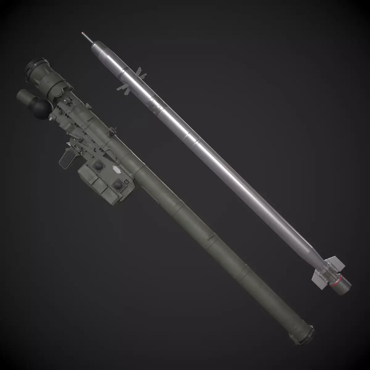 IGLA 9K38 Low-poly 3D model