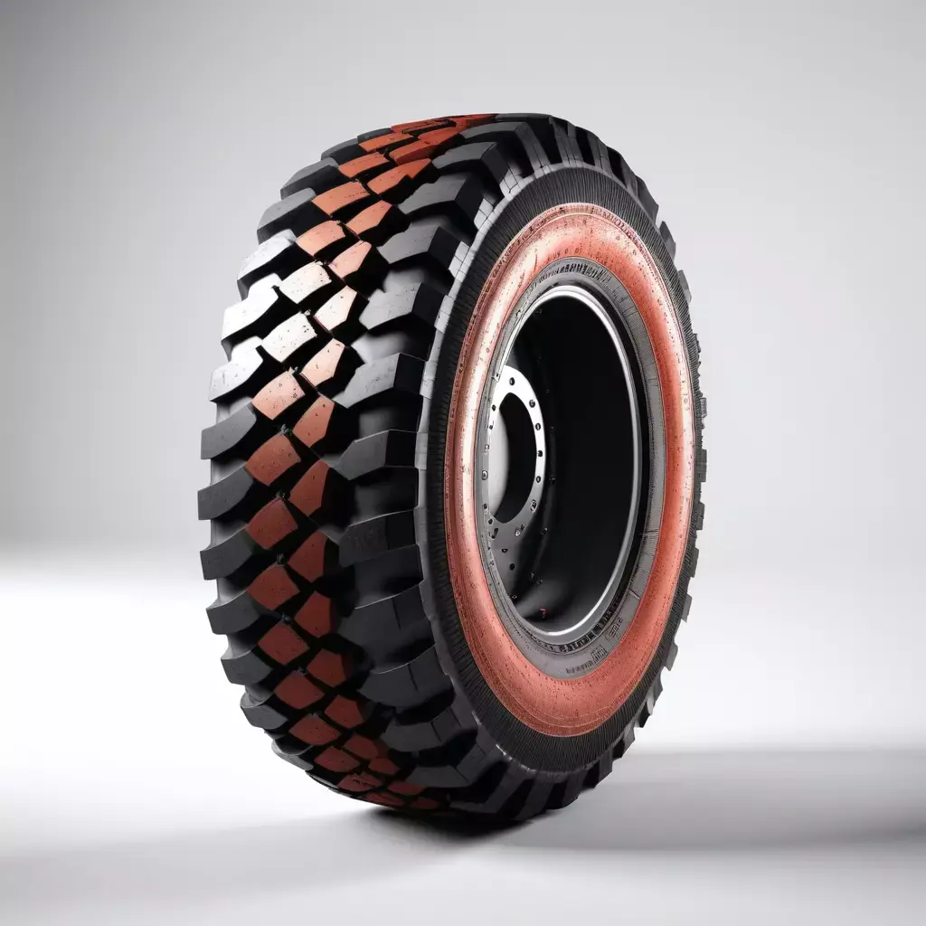 Aggressive OffRoad Tire and Wheel 3D model