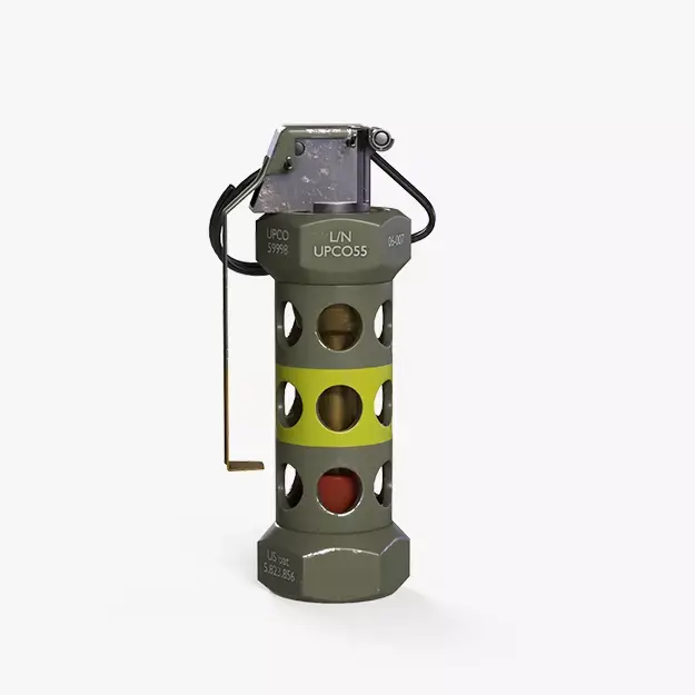 Stun Grenade green Low-poly 3D model