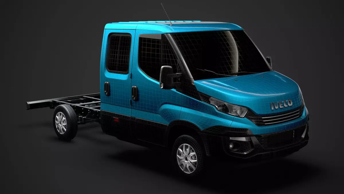 Iveco Daily Crew Cab L2 Chassis 2019 3D model