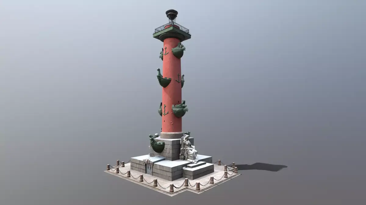 Rostral Columns PBR 4K low poly Low-poly 3D model