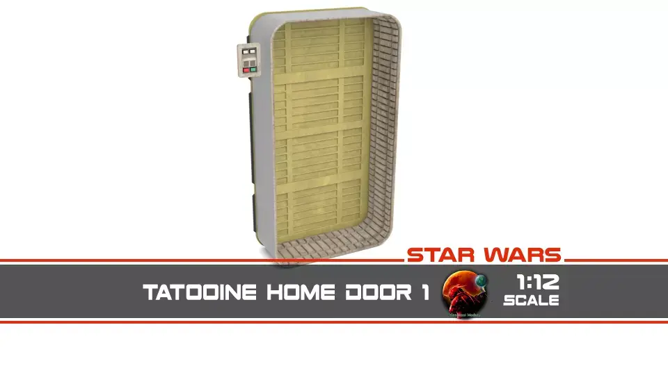 Tatooine home door 1 1-12 scale Blackseries 3D print model