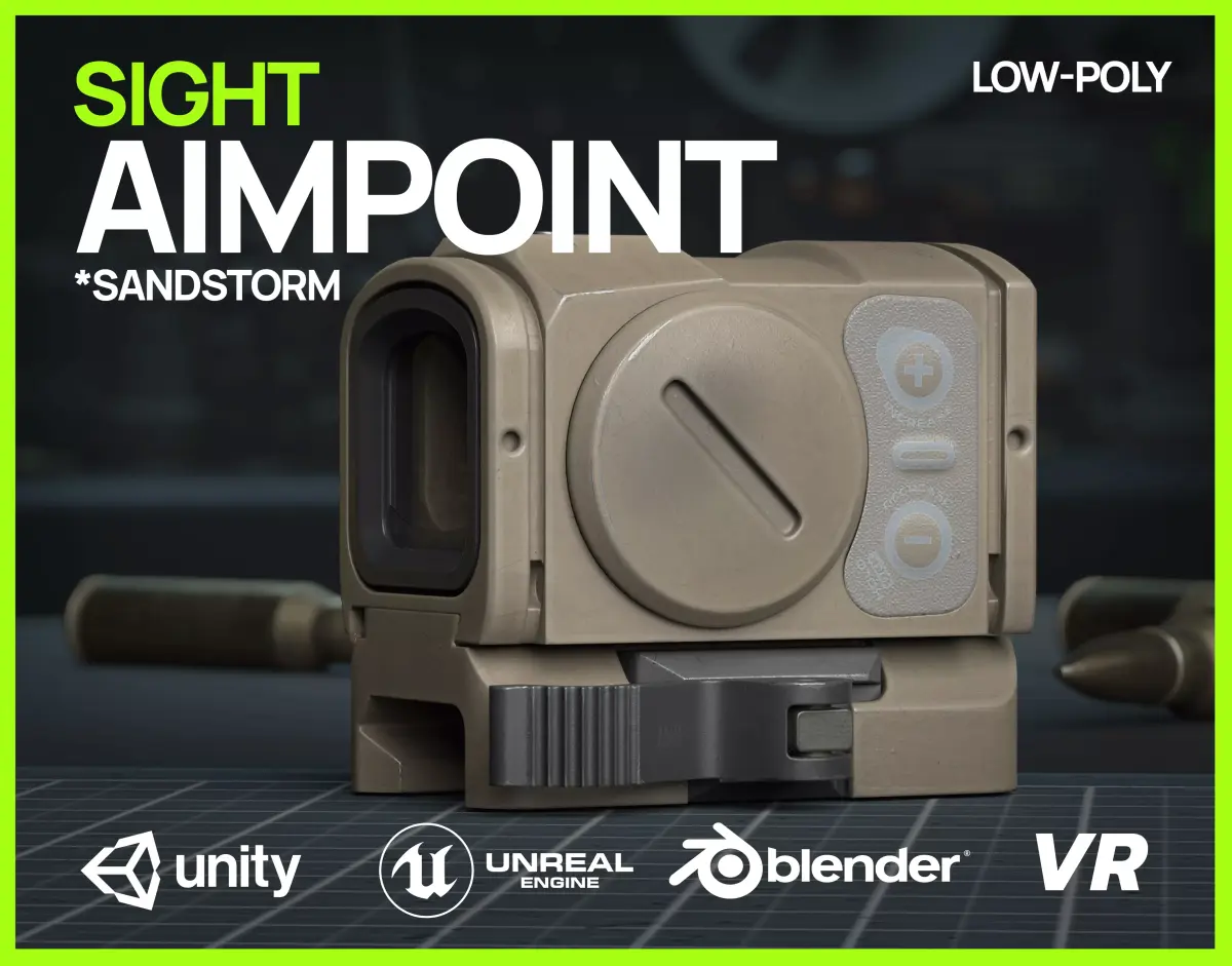 Aimpoint ACRO Sand- Replica GameReady Low-poly 3D model