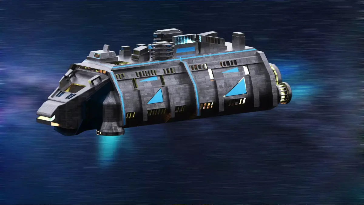 Cargo Space ship Carrier Low-poly 3D model