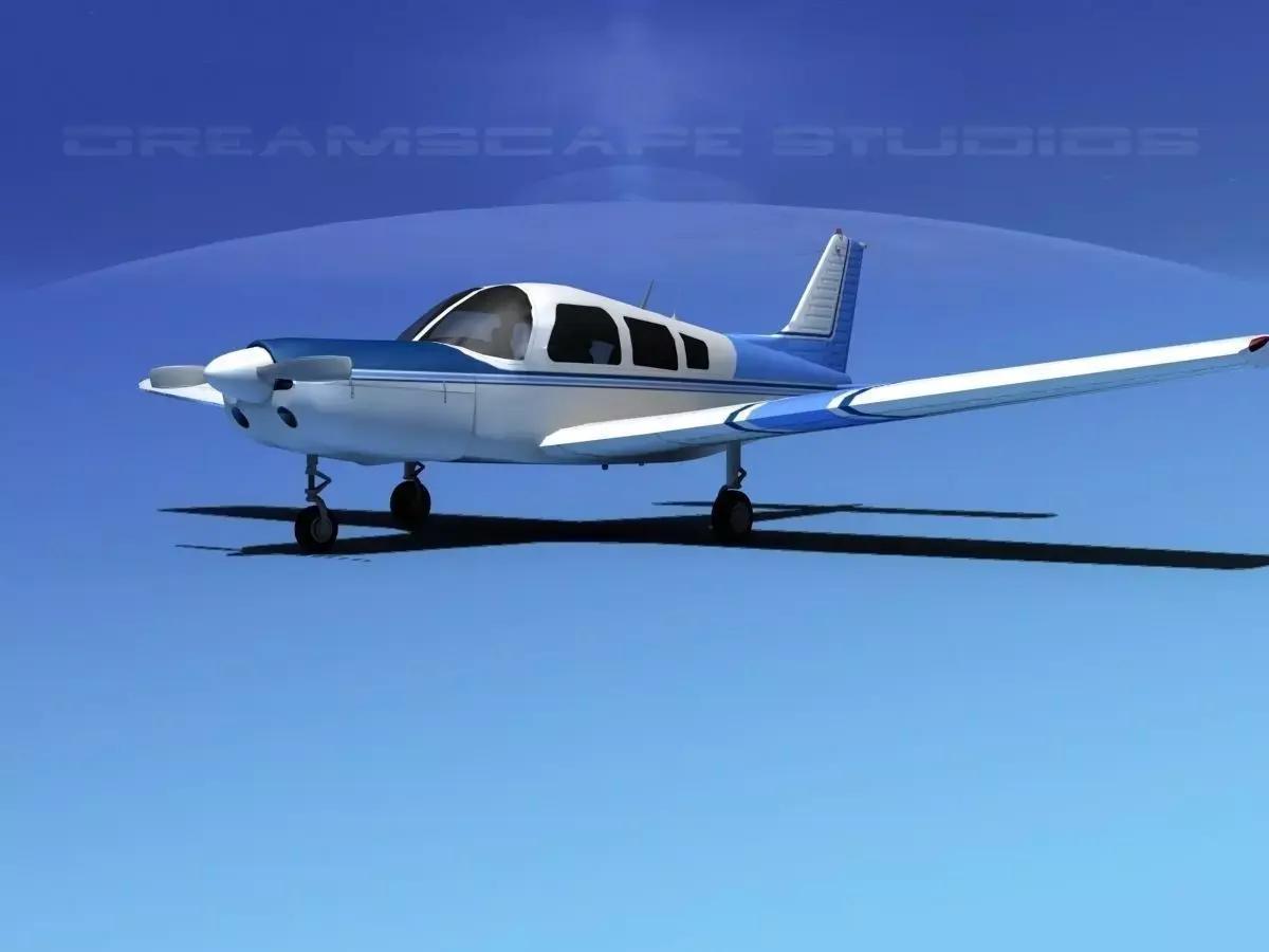 Piper Warrior II 3D model 2