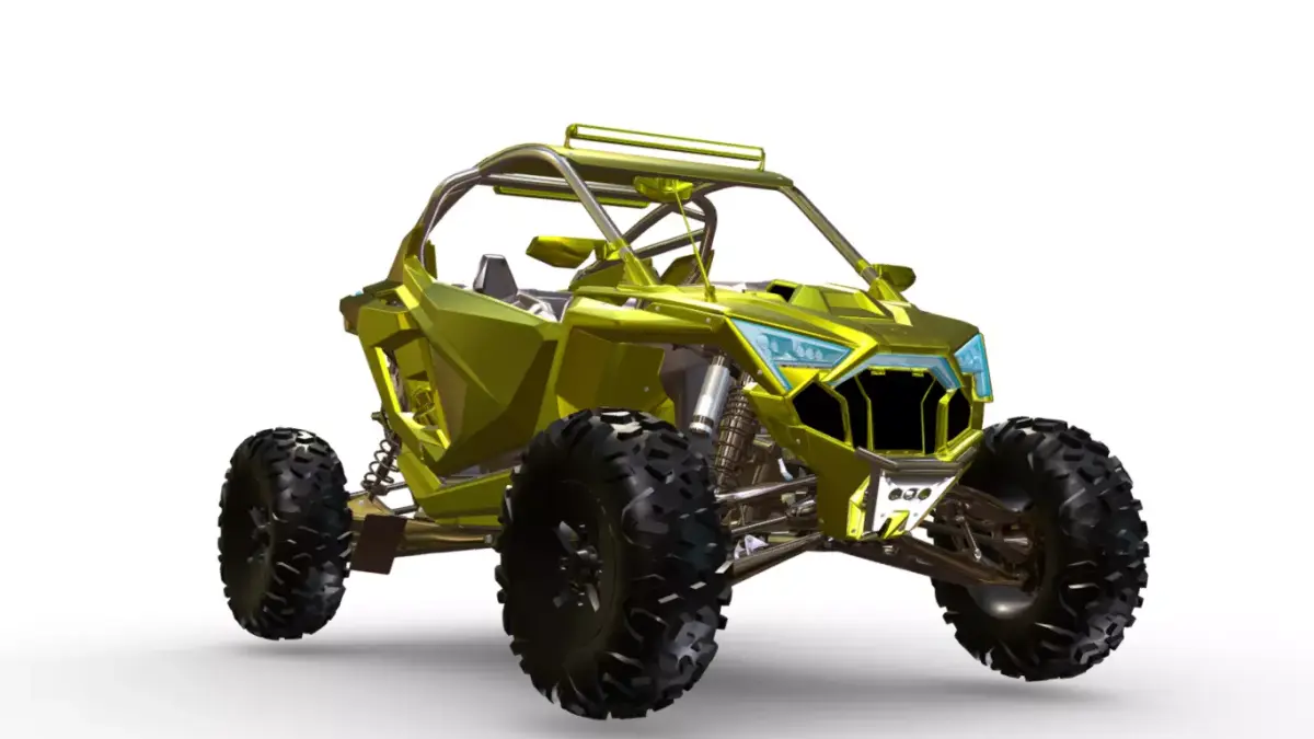 Polaris RZR 4x4  Low-poly 3D model