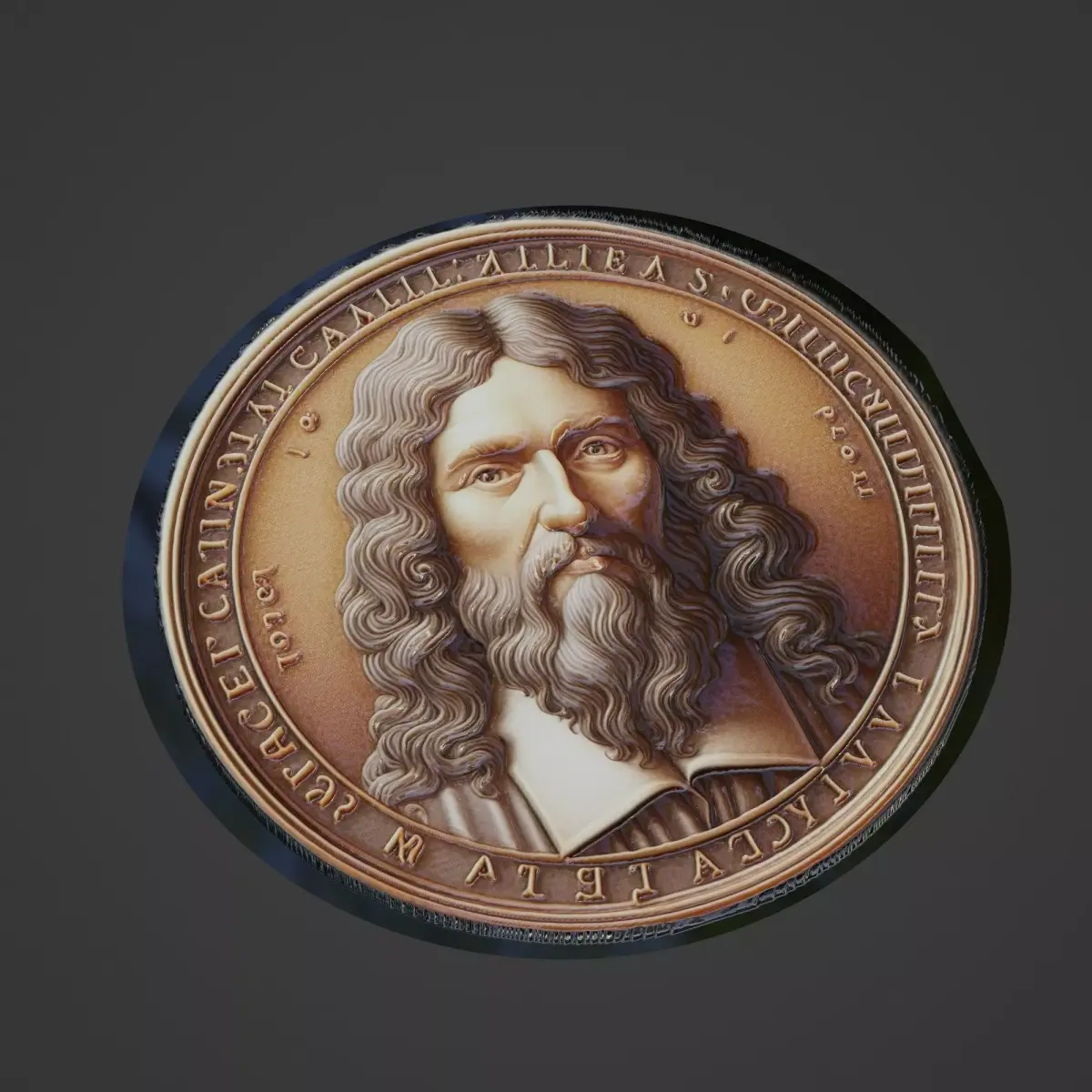 Spinoza Medallion 3D print model get