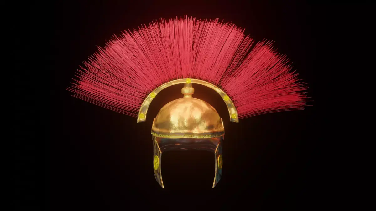 Roman Republic era Centurion helmet Low-poly 3D model
