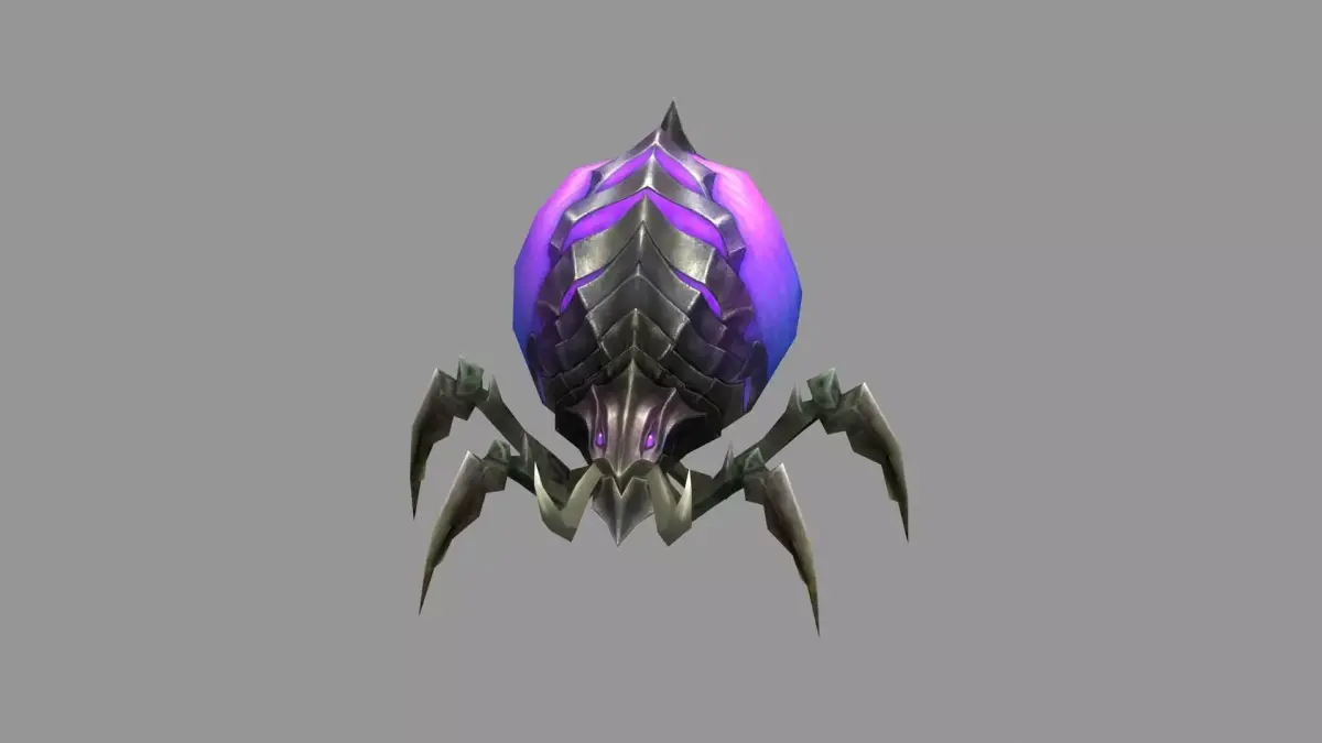 Cartoon louse monster Low-poly 3D model
