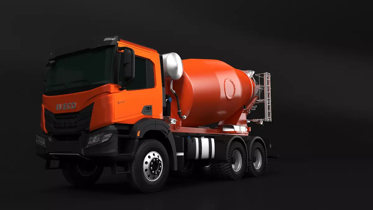 Iveco Stralis X-Way Concrete Mixer Short 3D model