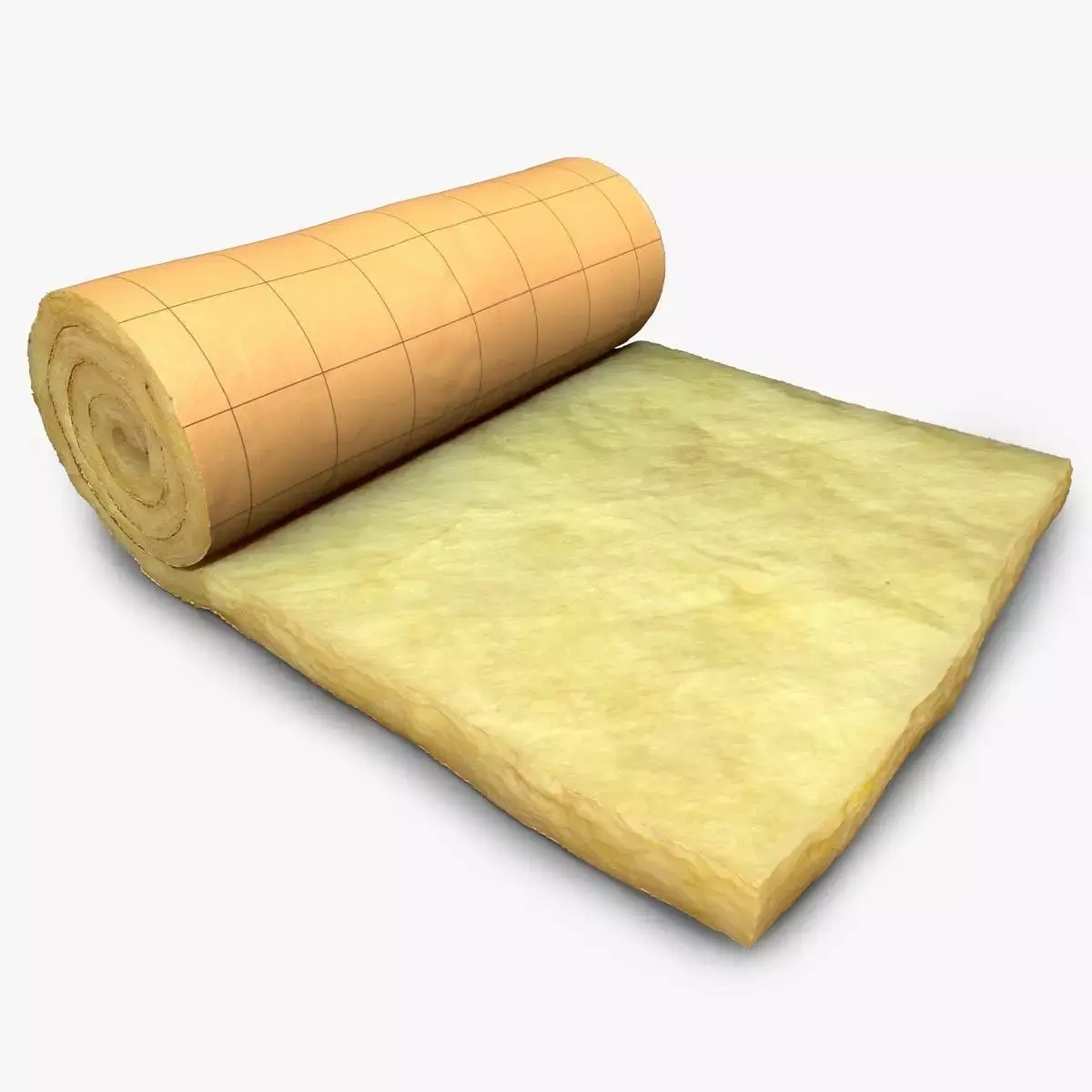 Insulation piece of paper with grid 3D model