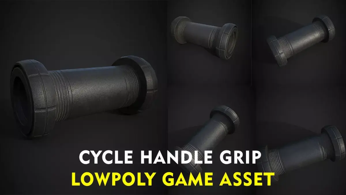 cycle handle grip lowpoly game asset Low-poly 3D model
