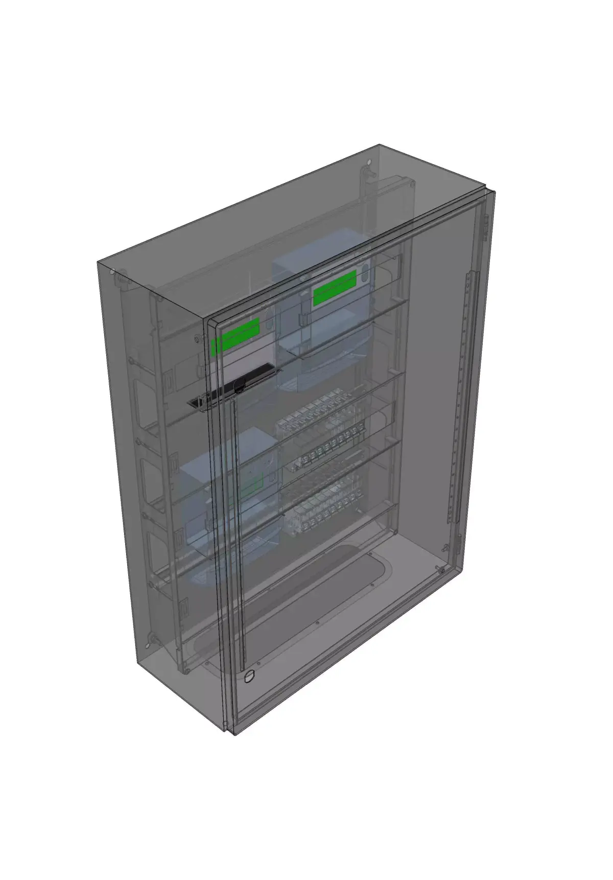Electricity metering panel Free 3D model