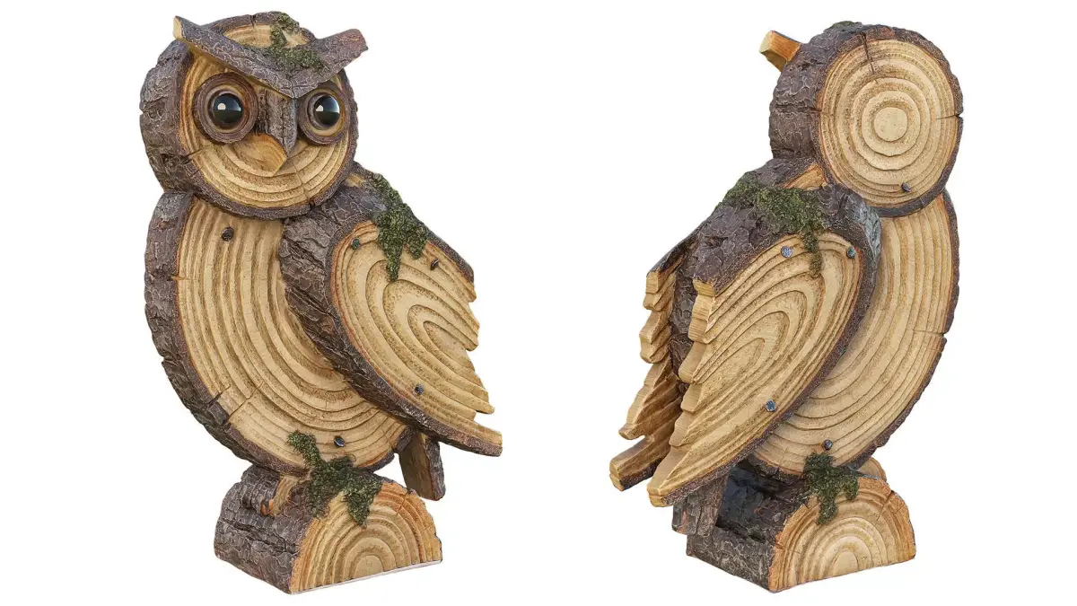 Owl made of wood 3D model