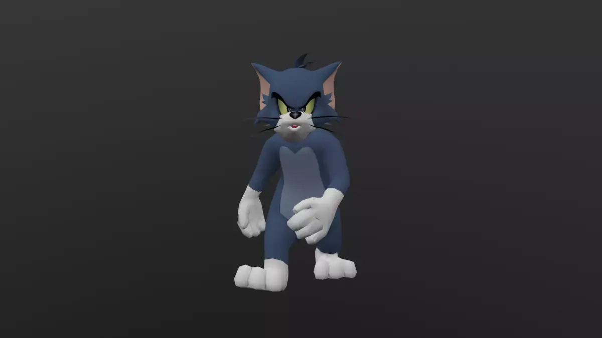 TOMC-030 Tom Cat Walking In Place Low-poly 3D model