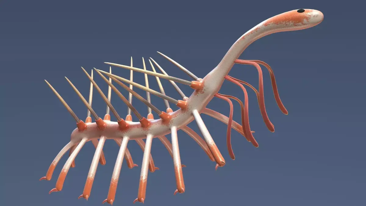 hallucigenia 3D model
