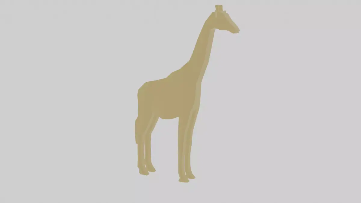 Rigged Giraffe Free low-poly 3D model purchase