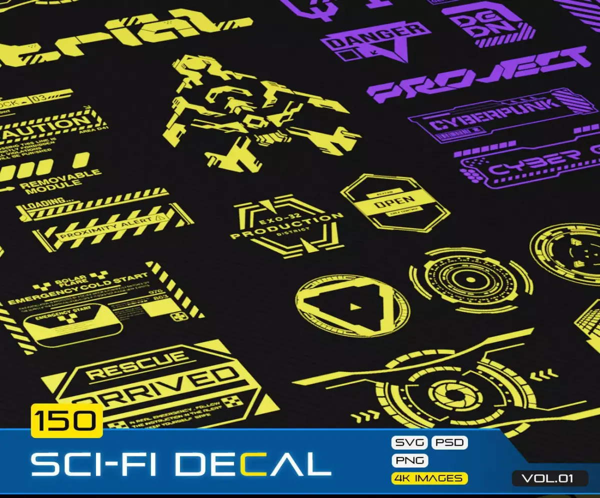 150 SCI-FI DECAL VOL01 Texture