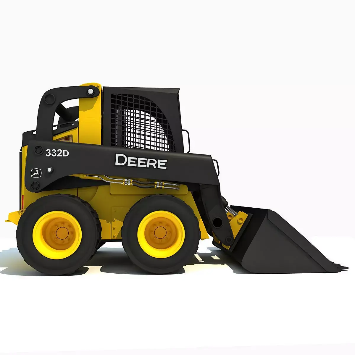 Yellow Deere Skid Steer Loader 3D model