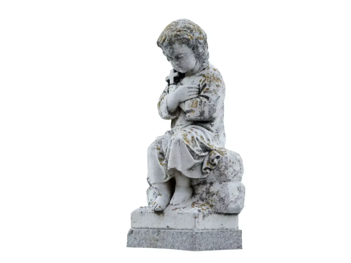 Child Funeral Sculpture Monument  Low-poly 3D model