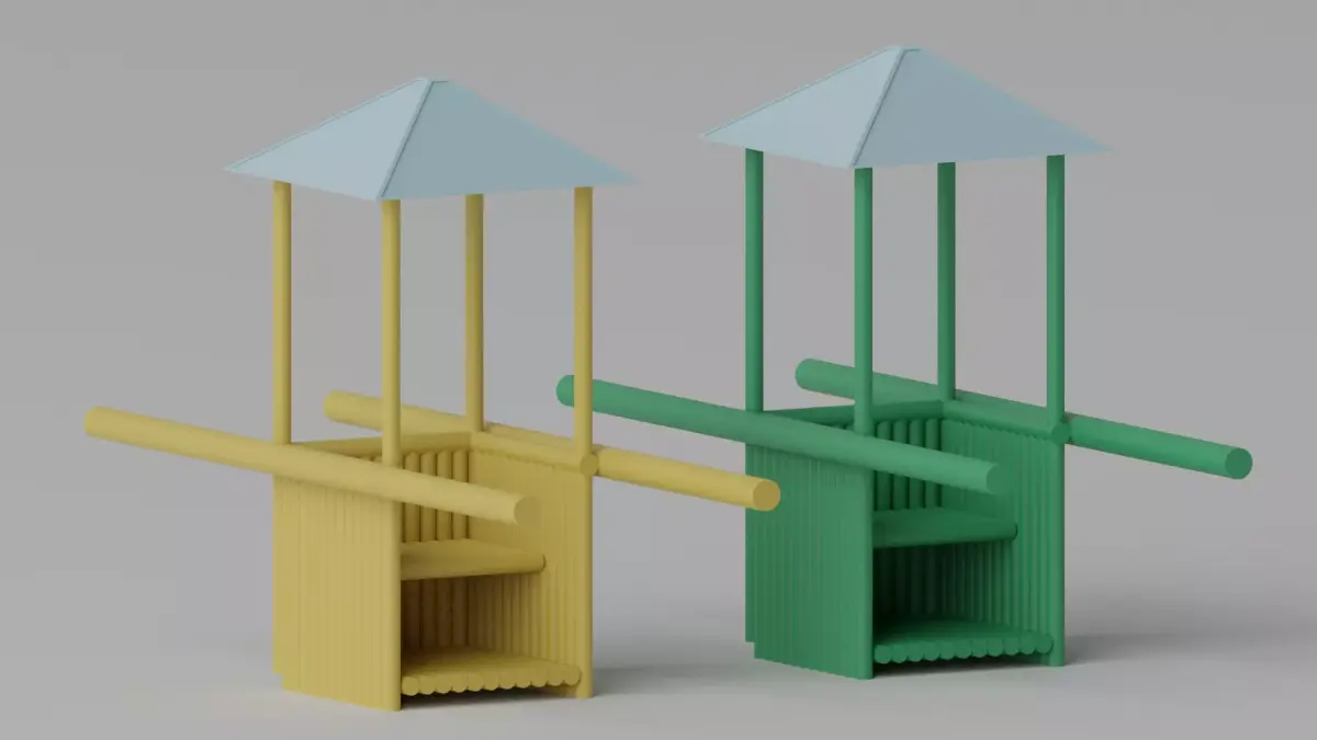 Bamboo Palanquin 3D model