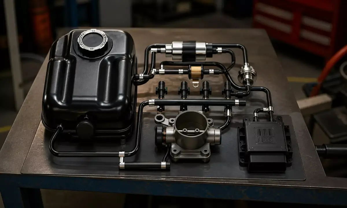 Automotive Fuel Injection System Model 3D model