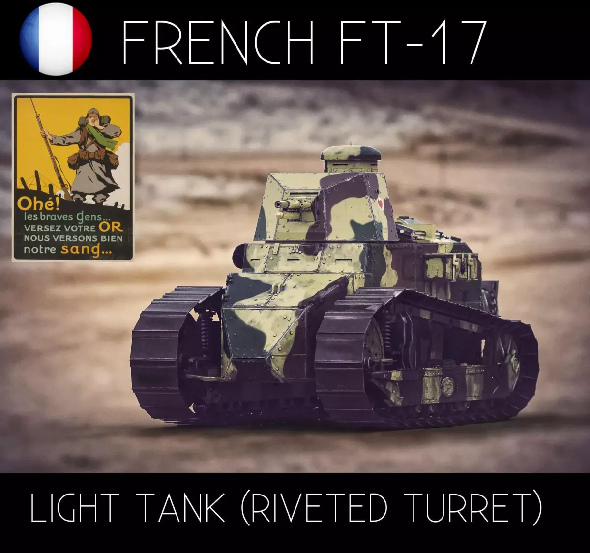 Renault FT17 French Light Tank 3D model
