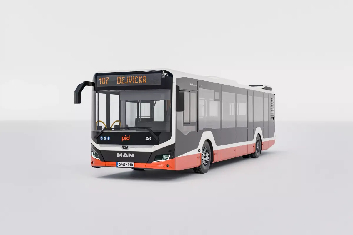 MAN Lions City bus Prague PID - Autobusy Praha 3D model